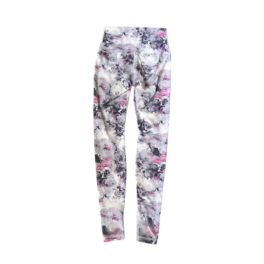 Lululemon Wunder Under Pant Full-On Luon Roll Down Moody Mirage White Deep Navy